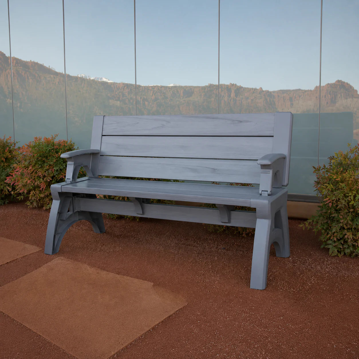 Bench AND picnic table