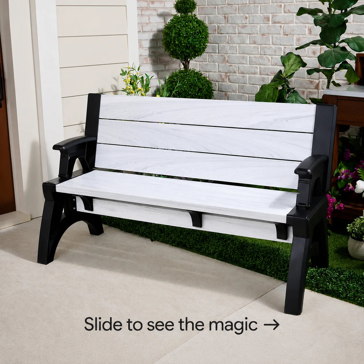 Bench AND picnic table