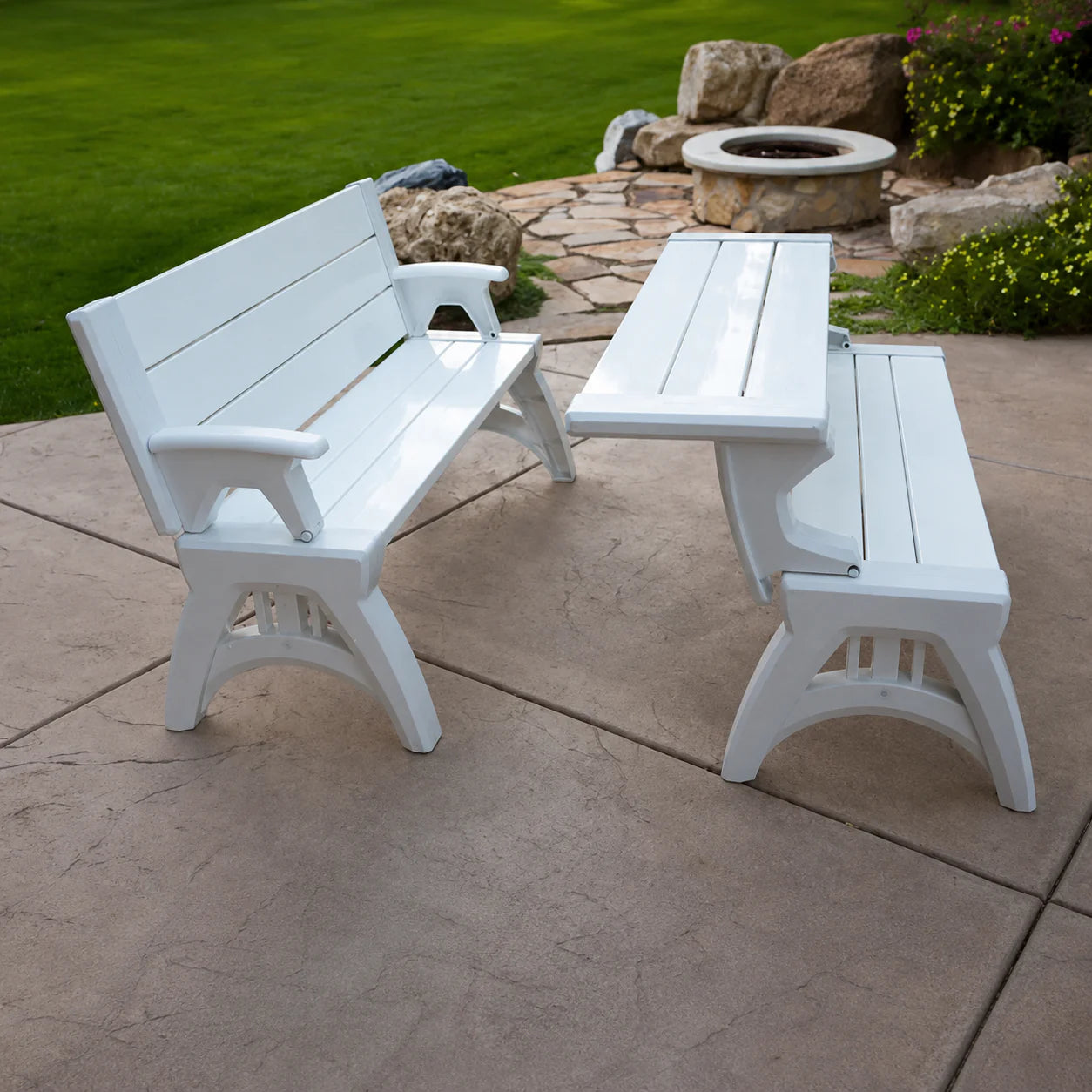 Bench AND picnic table