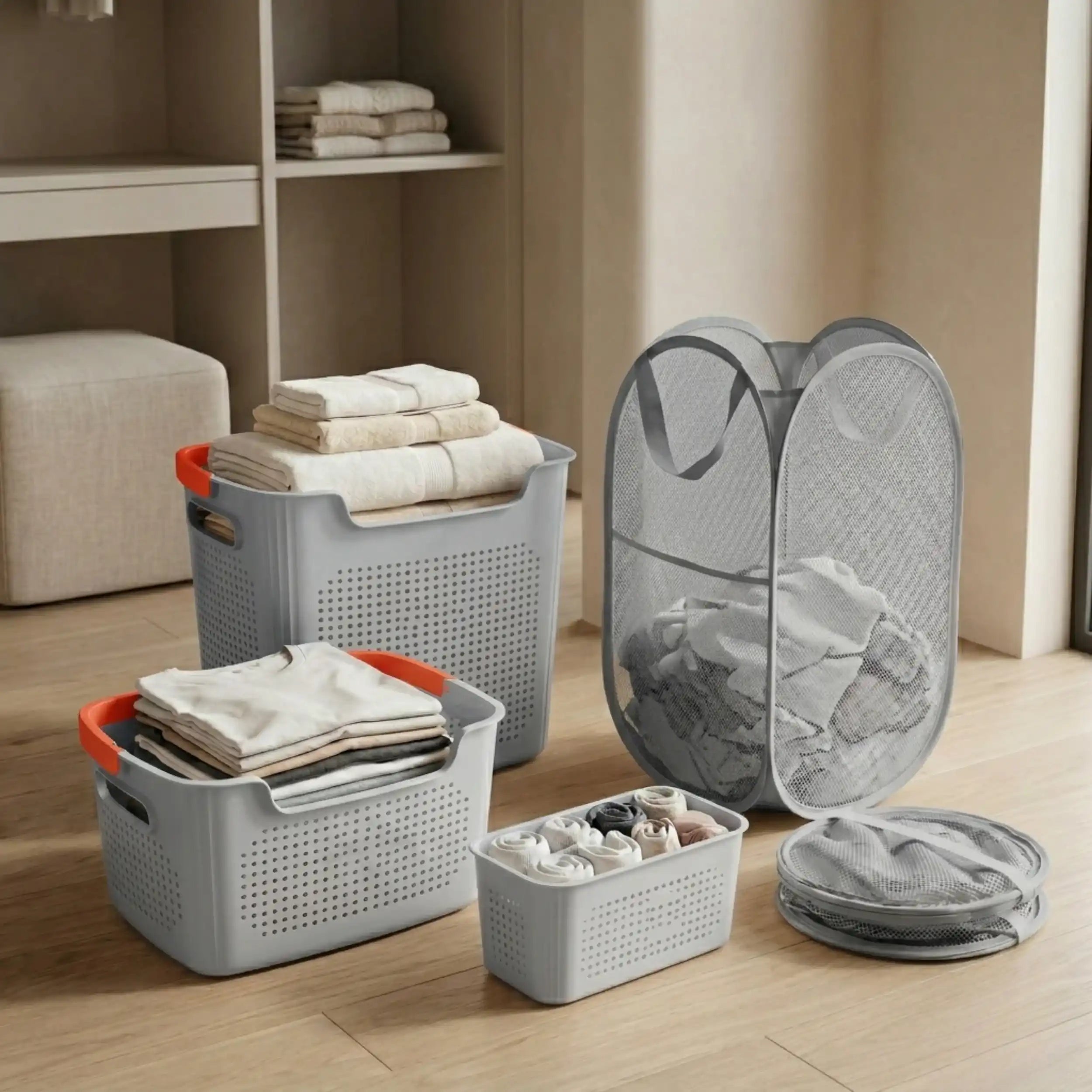 4-Piece Laundry & Storage Basket System