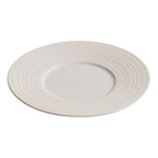 Minimalist Textured Ceramic Dinner Plate – White Modern Tableware