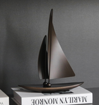 Luxury Resin Sailboat Model – Modern Decorative Sculpture for Home, Office & Feng Shui Accents