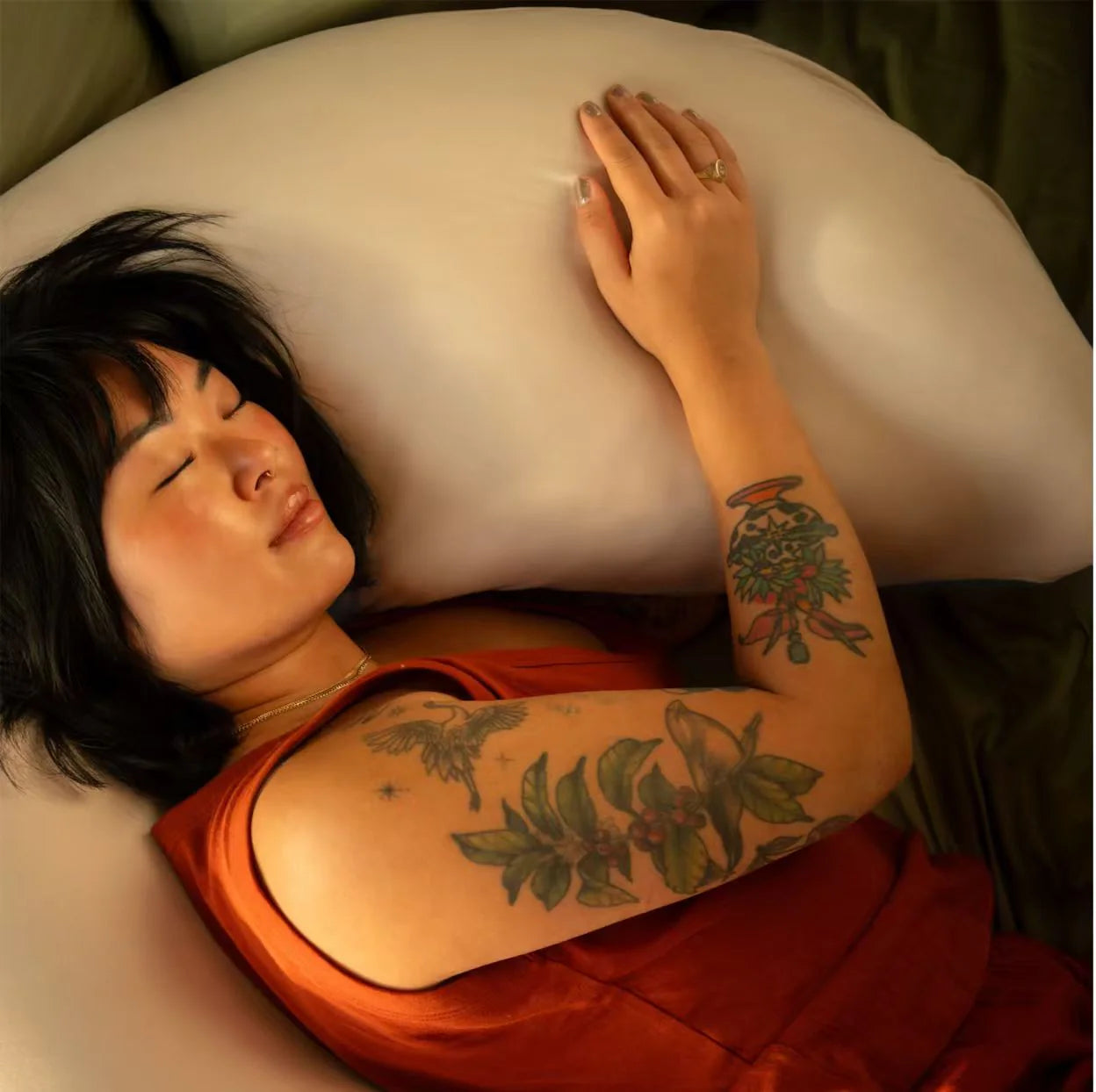 12lb Weighted Cuddle Body Pillow - Ergonomic Support for Side Sleepers 🌙💤