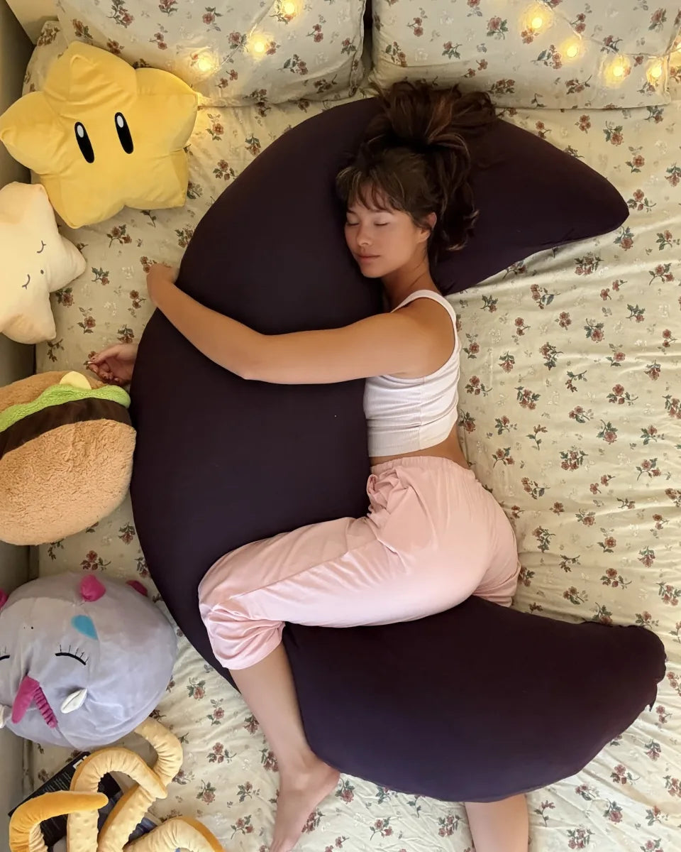12lb Weighted Cuddle Body Pillow - Ergonomic Support for Side Sleepers 🌙💤