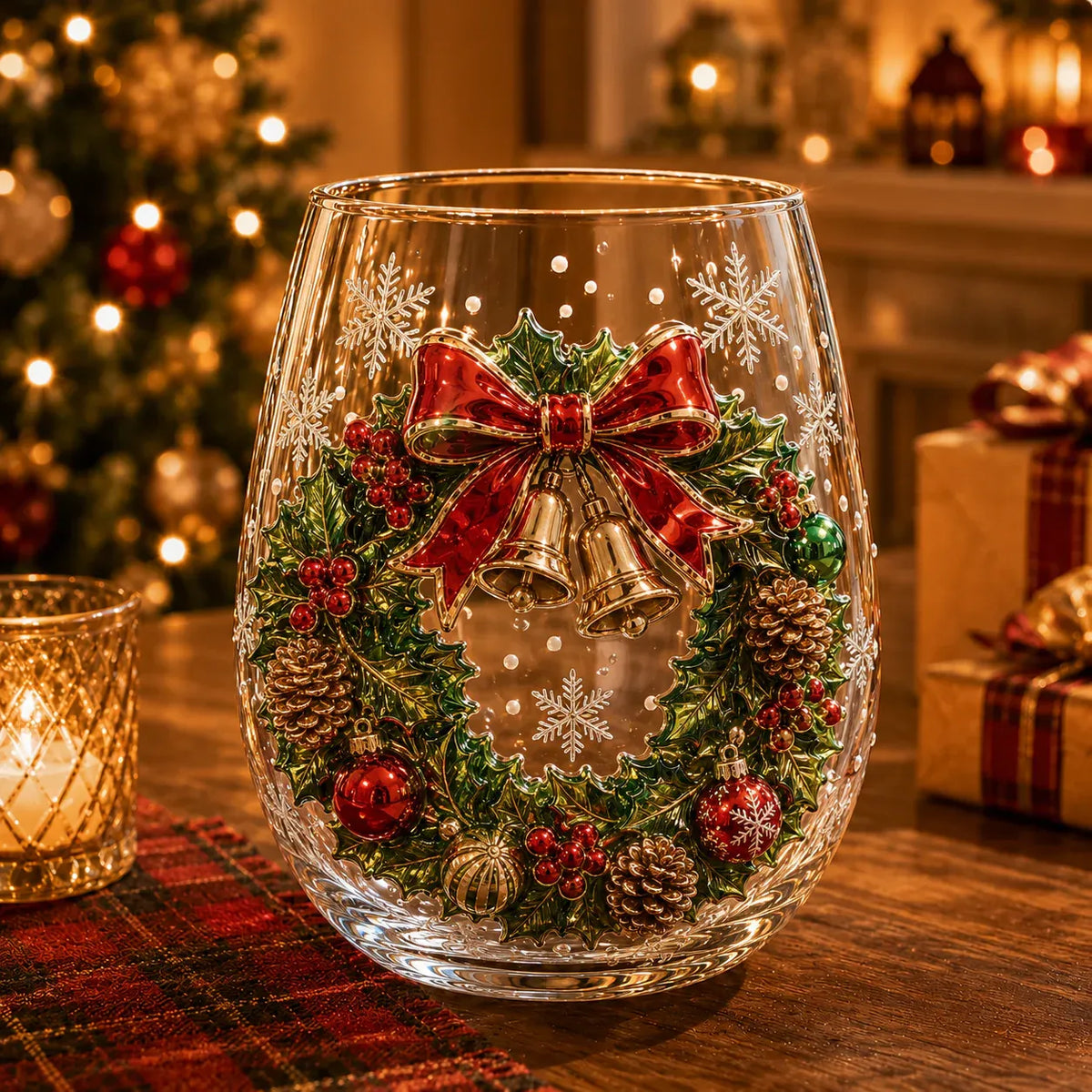 Magical Christmas 3D Glass Cup Collection – 6 Festive Designs
